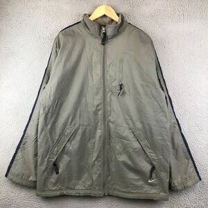 Vintage‎ Nike Mens Gray Windbreaker fleece lined Jacket L